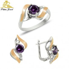 Altın +Gümüş Zirkon Taşlı Set